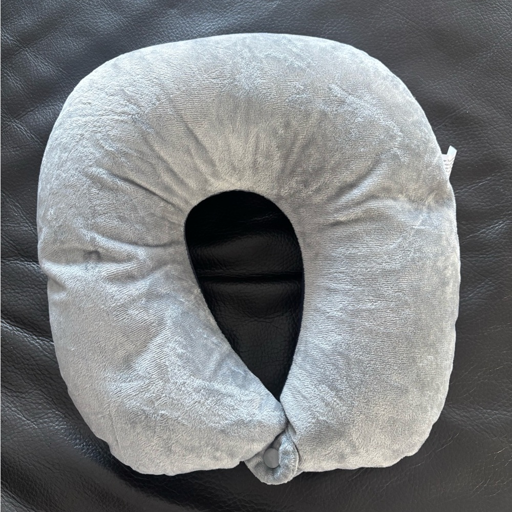 Gray Double Sided Travel Neck Pillow